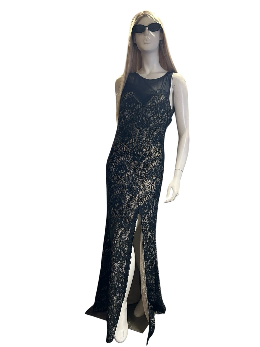 Miusol Retro Black Size M Lace Mermaid Gown Dark Romantic Coquette Edge